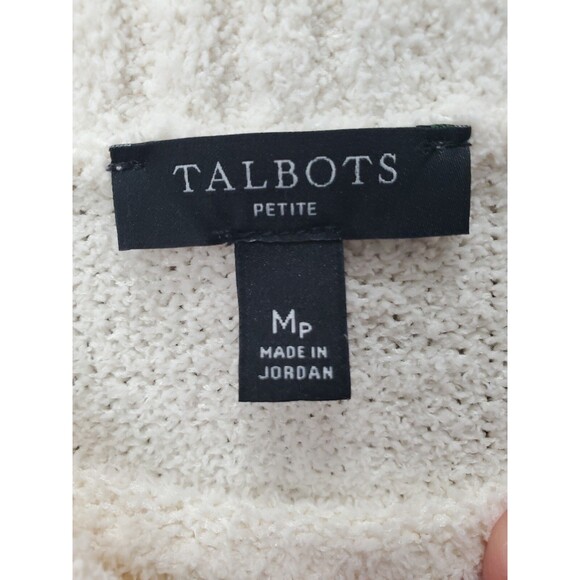 Talbots Terry Cloth Colorblock Pullover with Button Detail Size MP - Picture 3 of 5
